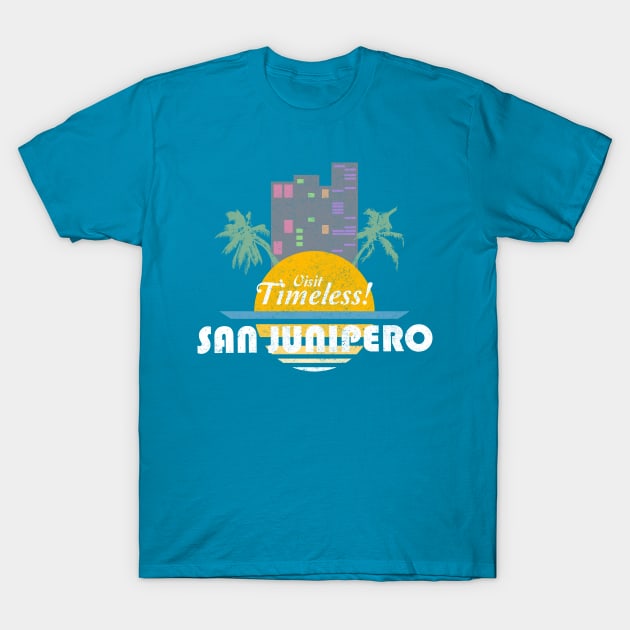 San Junipero Travel Poster T-Shirt by sjhartsfield